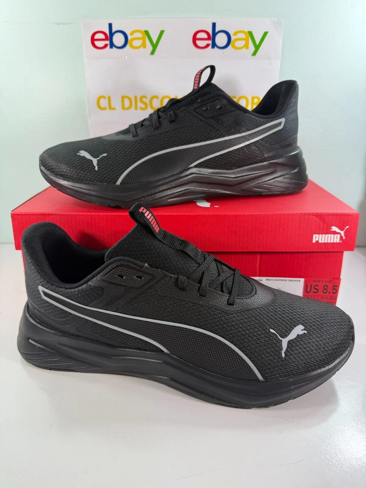 NEW Puma Men's Disperse Sneaker Shoes - Black - FREESHIP