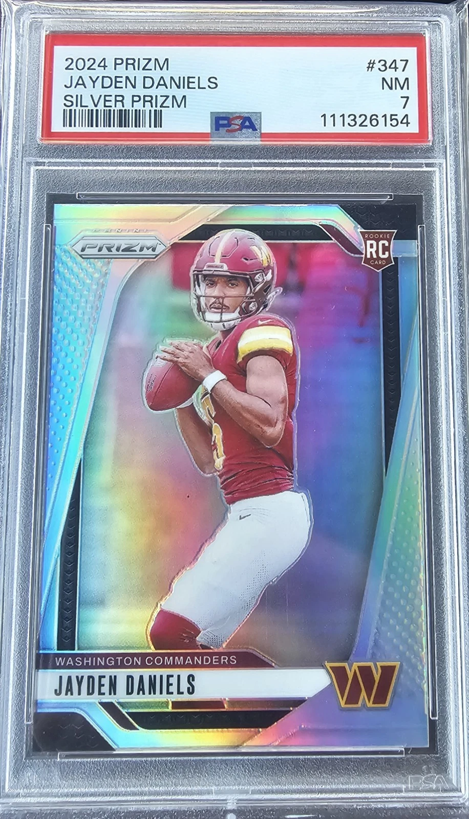 Deal for 2024 Panini Prizm - Rookies Jayden Daniels #347 Silver Prizm PSA 7