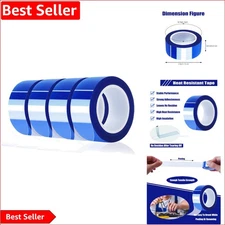 4 Rolls Blue Polyester Heat Transfer Tape - 20mm x 16m, Durable and Residue-Free