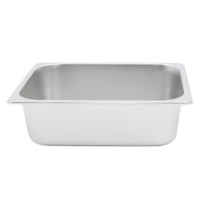 1/2 Size Steam Table Pan 4 Inch Deep, Anti-Jam Stainless Steel Food Pan