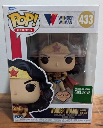Funko Pop Wonder Woman Classic with Cape Diamond #433 Barnes & Noble Exclusive