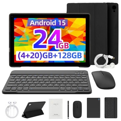 10.1 inch Tablet Android 15/16 24GB/30GB RAM 128GB ROM LCD BT Dual Camera WIFI