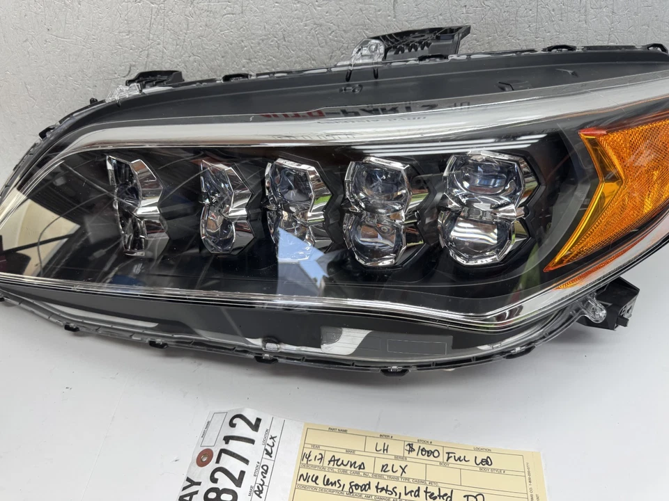 2014 2015 2016 2017 ACURA RLX conductor izquierdo completo faro LED OEM AY82712 Foto 3 de 4