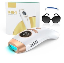 3-in-1 IPL Hair Removal Device Model AI01 9 LEVELS 36W - White  Rose Gold