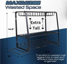Power Tool Organizer for Tool Storage - Garage Storage Tool Organizer Wall Mo...