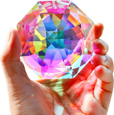 3Inch Rainbow Sun Catcher Crystals for Windows AB Colored Large Crystal Octagona