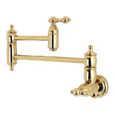 Kingston Brass KS310.AL Restoration 3.8 GPM Wall Mounted Double - Brass