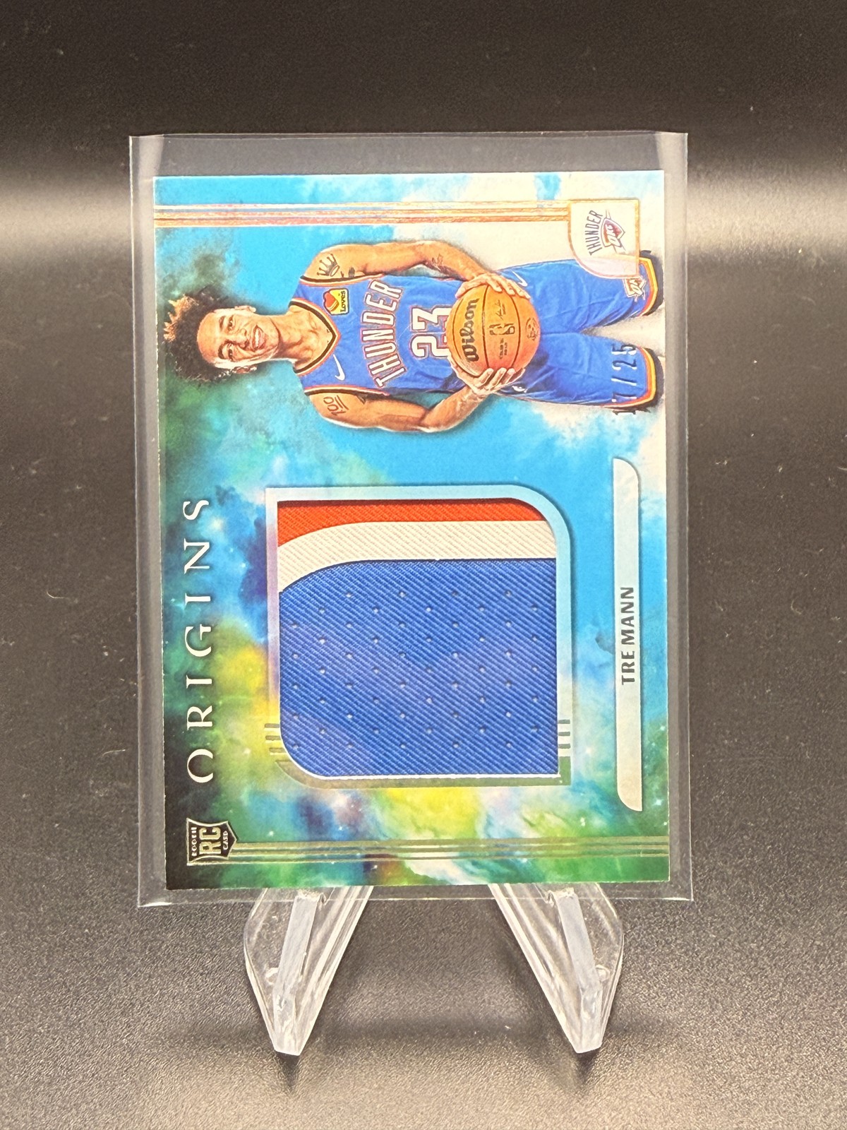 2021-22 Panini Origins #JJ-MAN Tre Mann RC Jumbo Jerseys Turquoise /25 Thunder