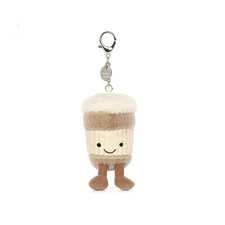 Jellycat Amuseable Coffee-To-Go Bag Charm Plush with Free Dust Bag NWT Best Gift
