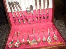Vintage  Silver Plate Flatware  Rogers  In Box And Mostly Complete
