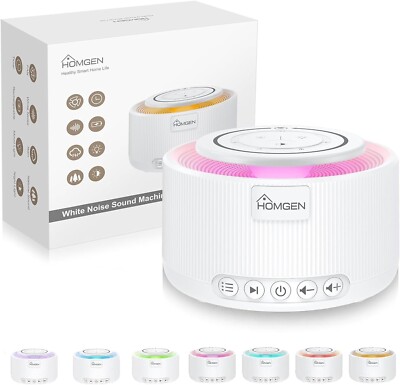 ColourNoise Macchina Del Rumore Portatile Con 30 Suoni, Luce Notturna LED, Timer E Batteria Ricaricabile – Per Bambini E Adulti - 4