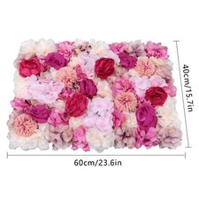 6Pcs Flower Wall Panel Floral Backdrop Wedding Party Home Artificial Flower Deco
