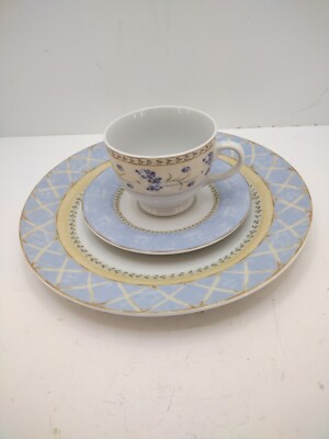 ( 2)HERITAGE MINT Enchanted Garden 3 Piece place settings Both are NEW in Box!