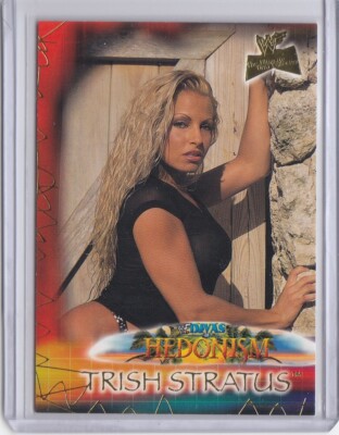 TRISH STRATUS ( Rare! *GOLD FOIL* DIVAS IN HEDONISM Insert #89 ) 2001 Fleer WWE 