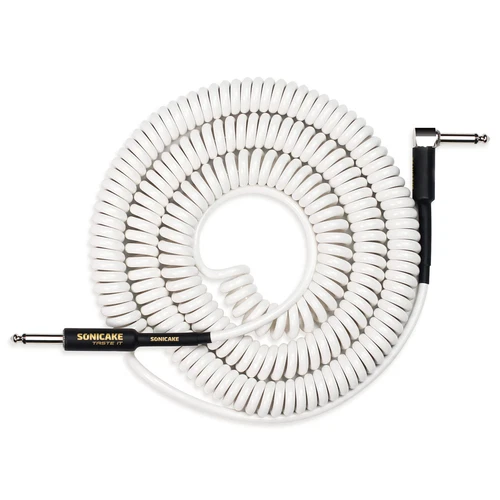 SONICAKE Coiled Guitar Cable 32ft/10M 1/4 inch Instrument Curly Cord for Guitar