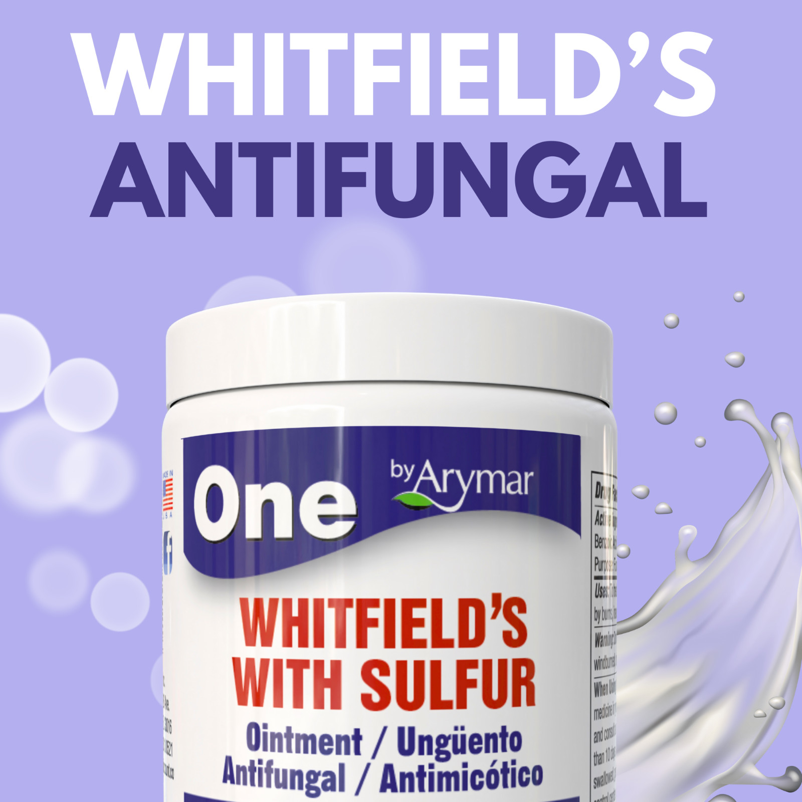 Arymar Whitfield's Ointment with Sulfur, 2 fl oz - Antifungal Ointment (6-Pack)