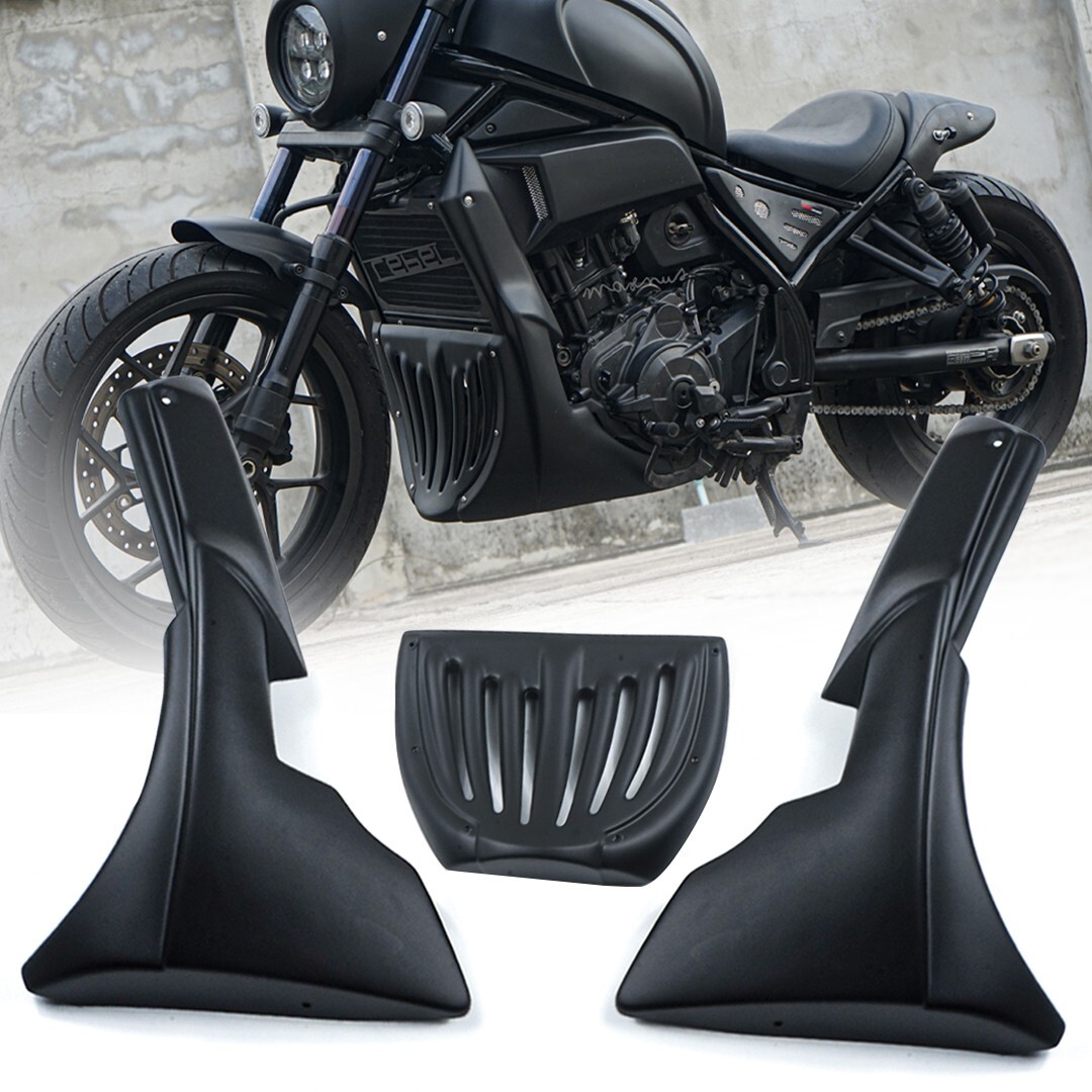BLACK UNDER FAIRING BELLY PAN SIDE ENGINE ABS FOR HONDA