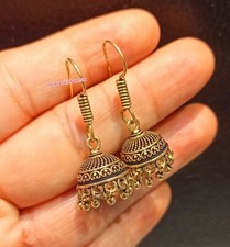 Brass Antique Fashion Earrings Handmade Traditional Small Golden Earrings Jhumka