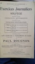 Méthodes et pédagogie HEUGEL ROUGNON PAUL - EXERCICES JOURNALIERS DE SOLFEGE
