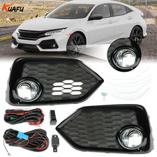 For 2017 2018 2019 Honda Civic Hatchback Led Fog Lights Lamps Wbezelswitch Set For 2017 2018 2019 Honda Civic Hatchback Led Fog Lights Lamps Wbezelswitch Set