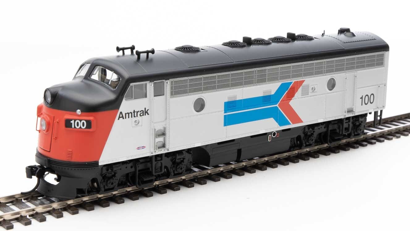 H0 Gauge - Walthers Diesel Locomotive Set EMD F7AB Amtrak with Sound - 19956 New