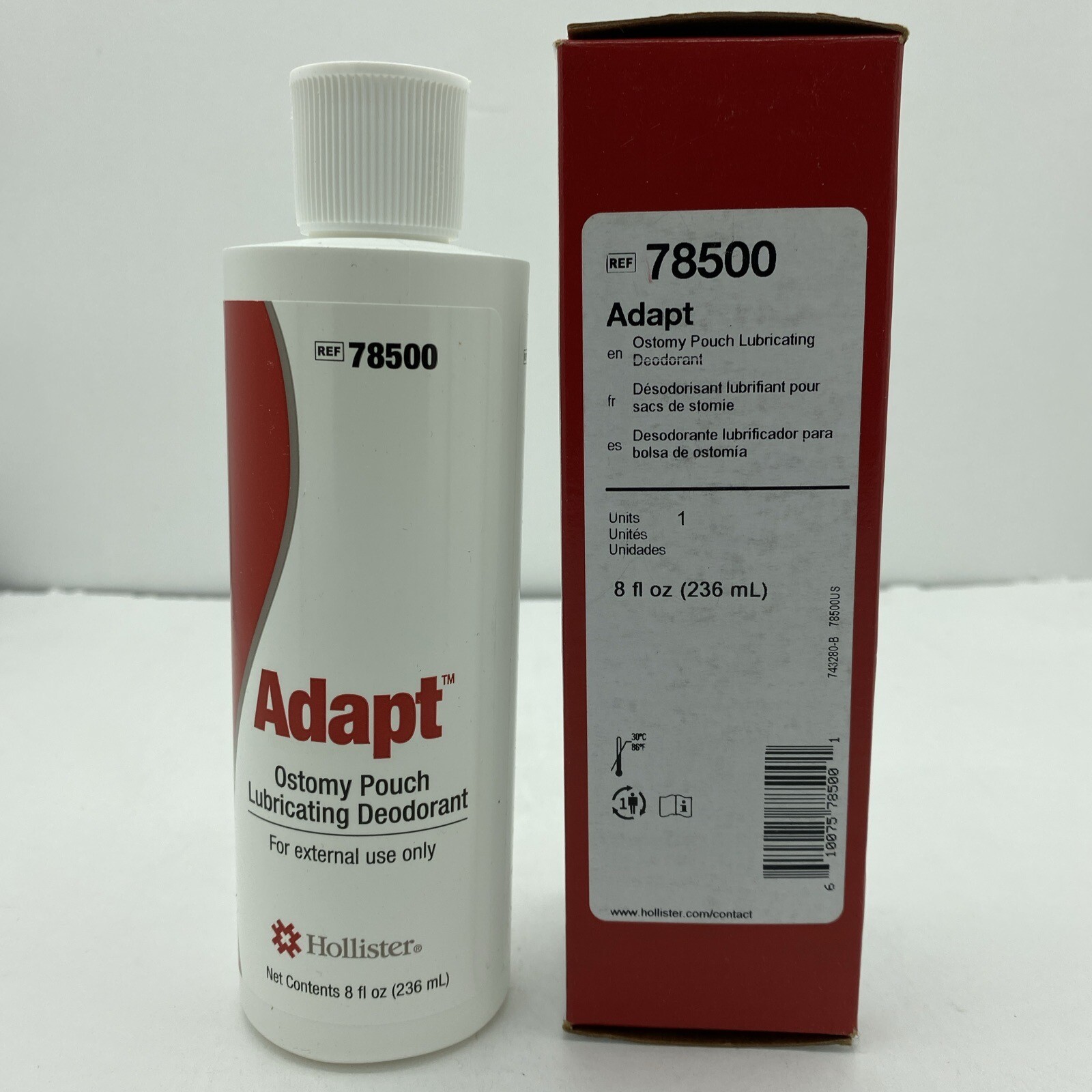 Hollister 78500 Adapt Lubricating Deodorant 8 Oz Ostomy Colostomy