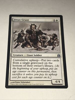 mtg best cumulative upkeep cards Jotun Grunt Enchantment Rarity o: