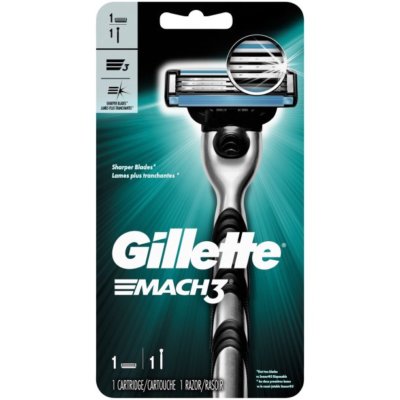 Gillette Mach3 1 Razor + 1 Cartridges - BRAND NEW!! AUTHENTIC - FREE SHIPPING!!!