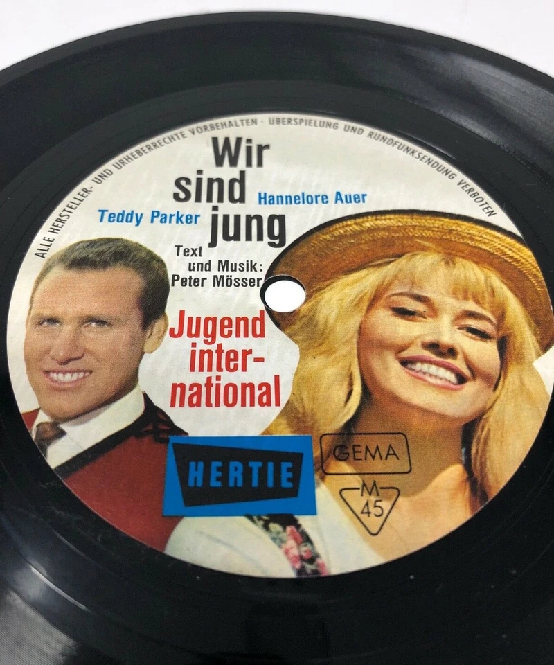 Flexi Disc 7" Promo 45 RPM - Hannelore Auer / Tedy Parker - Wir sind jung (W12) - Bild 2 von 4