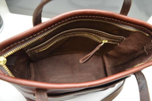 Orox Leather Co. Merces Cross handgefertigte Mahagoni Leder Schultertasche Tasche Handtasche - Bild 13 von 13