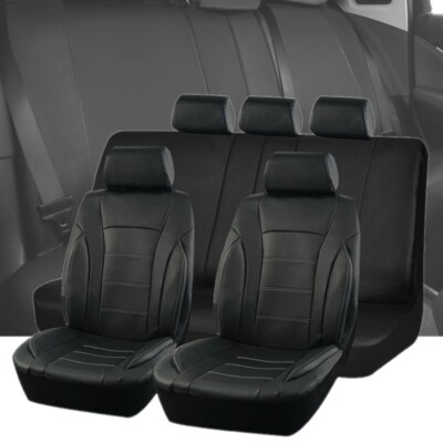 Nappa Leather Seat Covers Car Seat Covers Full Set Compatible With