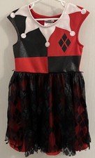 Harley Quinn Costume Batman Red Black Child Size Small 6