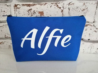 personalised boys girls accessories bag wash bag cosmetic pouch pencil case gift