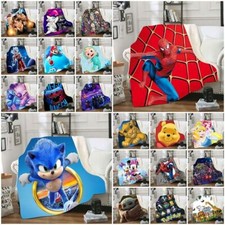 Kids Characters Sherpa Blanket Throw Sofa Warm Soft Blanket Flannel Rug Shaggy