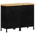 NNEVL Sideboard with 6 Drawers Rough Mango Wood