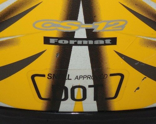 HJC CS-12 Format Motorcycle Helmet Yellow SZ S Small Snell DOT Approved - 第 5/8 張圖片