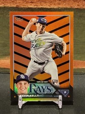 2023 Topps Update Kevin Kelly RC #US260 Orange And Black Foil Tampa Bay Rays