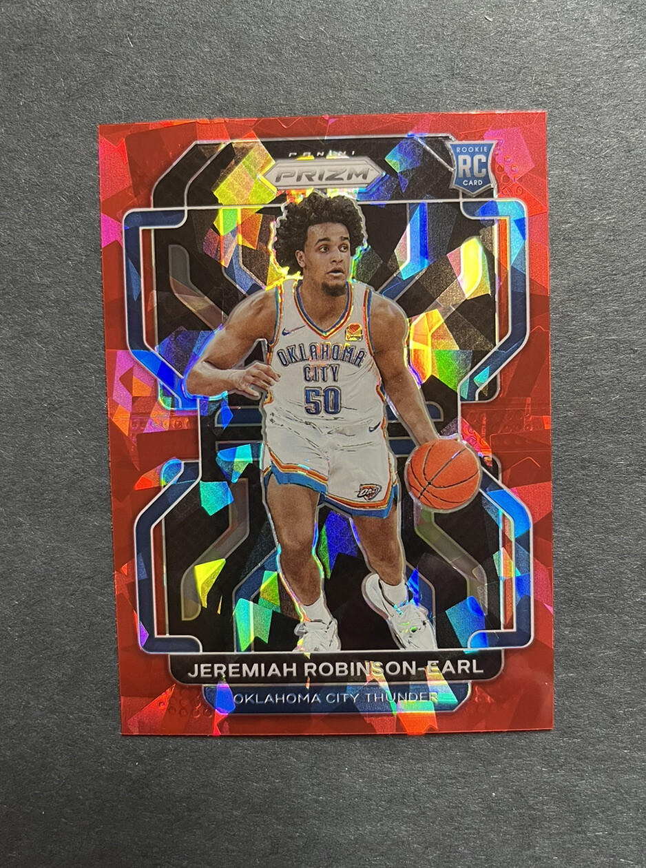 Jeremiah Robinson-Earl 2021-22 Panini Prizm Red Cracked Ice #319 RC Rookie Card