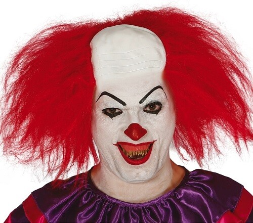 Böse Clown Perücke Halloween Horror IT Kostüm Erwachsene Kinder Kostüm Zubehör Neu - Bild 3 von 3
