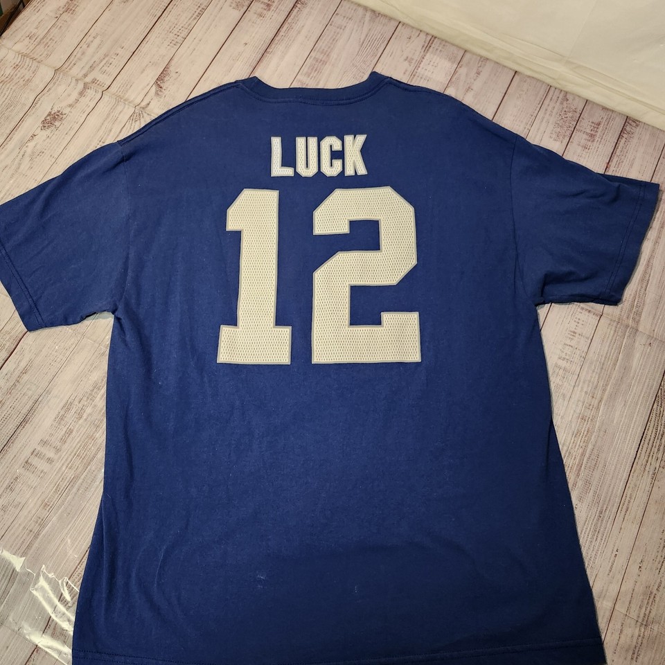INDIANAPOLIS COLTS 12 ANDREW LUCK NFL TEAM APPAREL BLUE TSHIRT XL