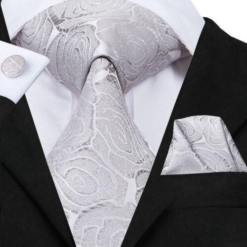 Reino Unido 100 % seda para hombre corbata de cachemira conjunto de corbatas azules a rayas florales negras corbatas de boda - Imagen 70 de 248
