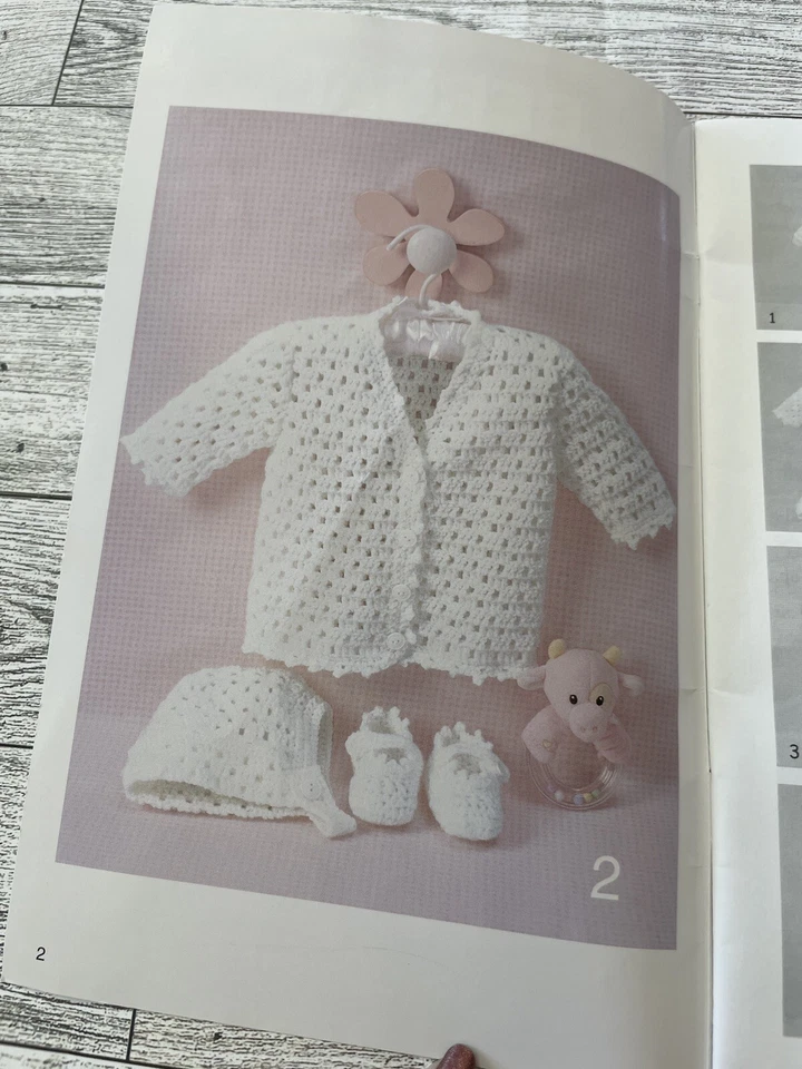 CROCHET and Knit Baby Love Sweater Bonnet Pants Patterns o353 - Image 3 of 4