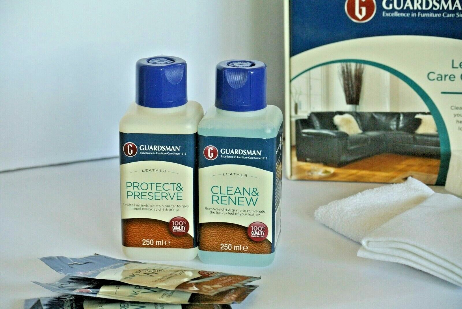 Leather Cleaner Guardsman Leather Care Kit for Cleaning Leather Products eBay