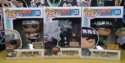 Funko Pop! Anime Naruto Shippuden Kakashi With Pakkun, KillerBee & Might Guy