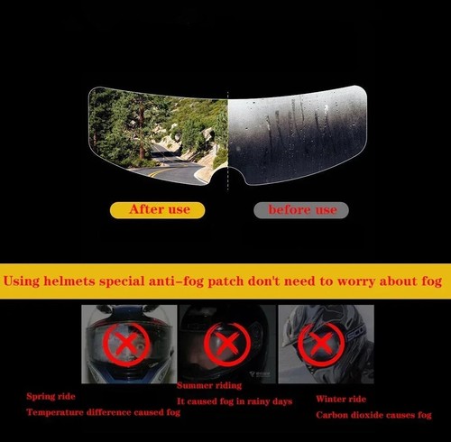 Motorcycle Helmet Anti Fog Film For LS2 FF900 VALIANT ii Pinlock Visor Lens Stic - Foto 7 di 17