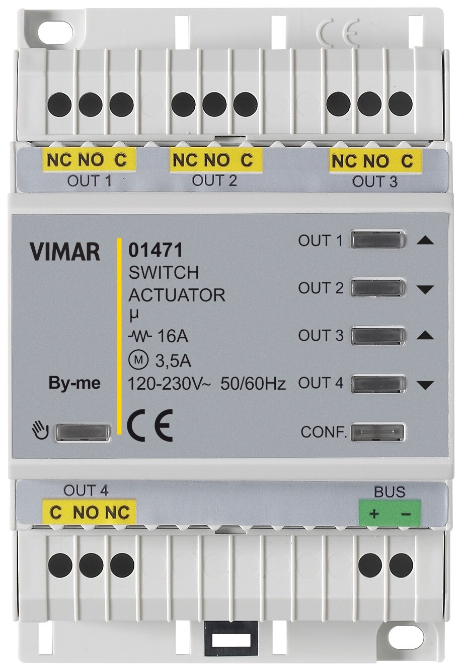 VIMAR 01471 Attuatore domotico multifunzione 4 uscite a relè 16 A 120-230 V~
