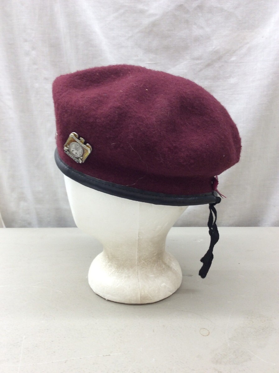 Vintage Beret Military CAP golf ARMY Pins Medium Bancroft Wool 7-1