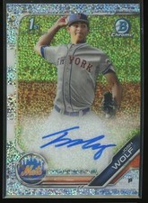Josh Wolf 2019 Bowman Chrome Draft 1st Speckle Refractor /71 AUTO METS