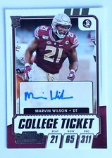 2021 Panini Contenders Draft Marvin Wilson Auto College Ticket 167 Browns Eagles