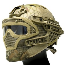 WST WOSPORT G4 System Nylon Bump Helmet Mask w/ Goggles Airsoft Air Soft Vented
